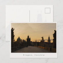 Prague Charlesbron soluppgång, resefoto
