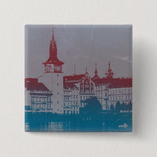 Prague guld- stad knapp