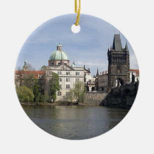 Prague i våren julgransprydnad keramik
