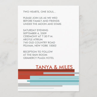 Prague inbjudan:  Modernt rött Inbjudningar