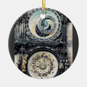 Prague Orloj Julgransprydnad Keramik