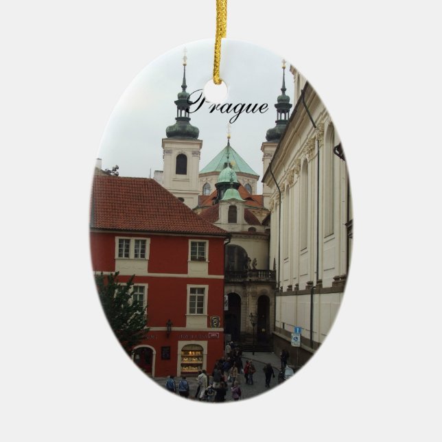 Prague prydnad julgransprydnad keramik (Framsidan)