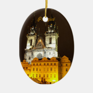 Prague prydnad vår dam av Tyn Julgransprydnad Keramik