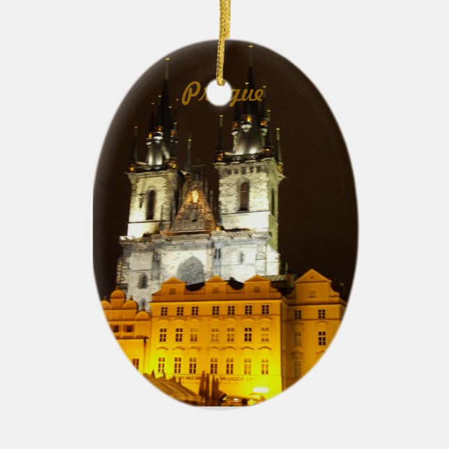 Prague prydnad vår dam av Tyn Julgransprydnad Keramik (Framsidan)