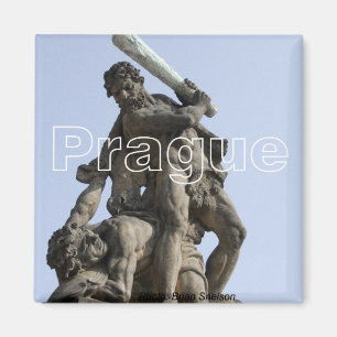 Prague reser magneten för fotosouvenirkylen magnet