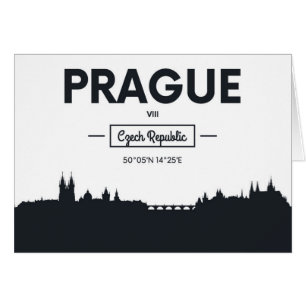 Prague tjeckisk republik hälsningskort