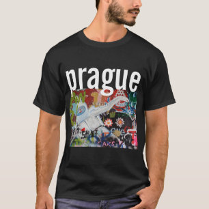Prague tjeckrepublik. Kall grafittigata Art. T Shirt