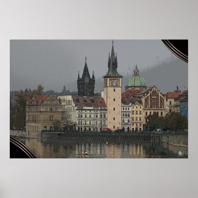 PRAGUE - Vltava River Poster (Framsidan)