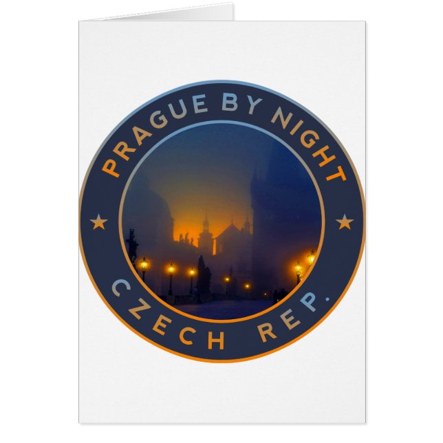 Praha by Night Hälsningskort (Framsidan)