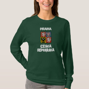 Praha, Ceska Republika med jackande av arm T-shirt