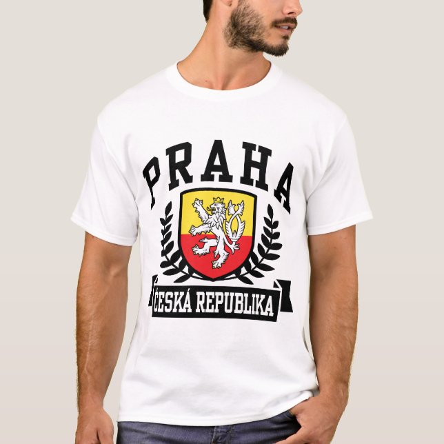 Praha Ceska Republika T Shirt (Framsida)