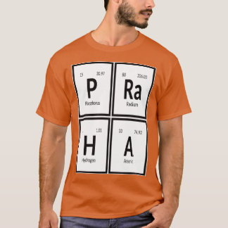 Praha City Periodic Bord i Inslag T Shirt