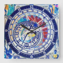 PRAHA CZECHOSLOVAKIA ASTRONOMICAL CLOCK 4 FYRKANTIG KLOCKA