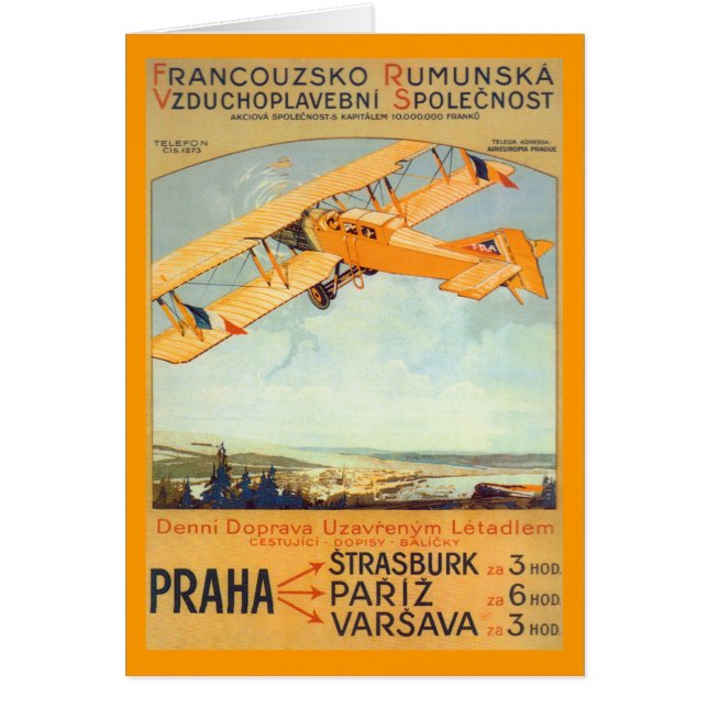 Praha ~ Franco Roumanie Hälsningskort (Framsidan)