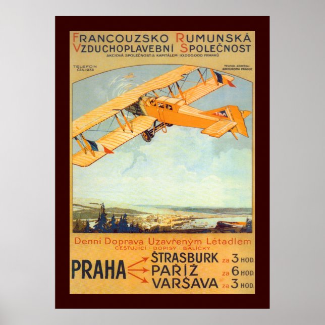 Praha ~ Franco Roumanie Poster (Framsidan)