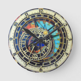 Praha Prag Astronomical Clock Rund Klocka