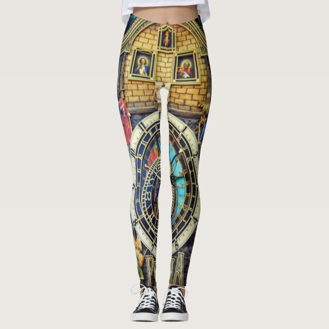 PRAHA PRAGUE ASTRONOMICAL CLOCK LEGGINGS (Framsida)