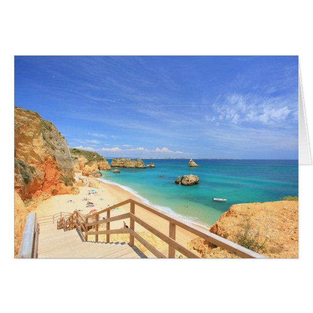 Praia da Dona Ana Hälsningskort (Framsidan Horizontal)