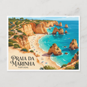 Praia da Marinha Carvoeiro Portugal Vykort
