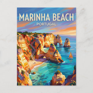 Praia da Marinha Portugal Vykort