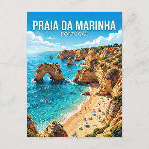 Praia da Marinha Portugal Vykort
