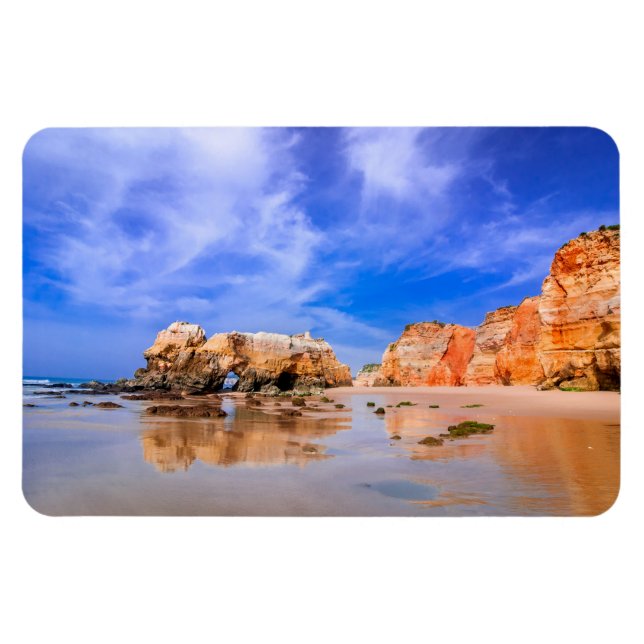 Praia da rocha Portugal Magnet (Horisontell)