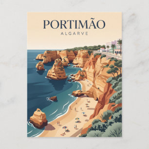 Praia da Rocha Portugal Vykort