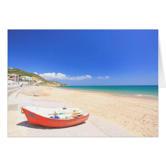 Praia da Salema Hälsningskort (Framsidan Horizontal)