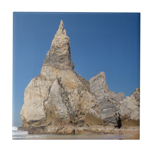 Praia da Ursa-stranden sten i Portugal Poster gåva Kakelplatta (Framsidan)