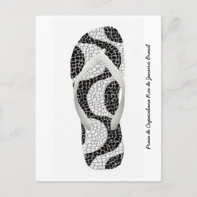 Praia de Copacabana Rio de Janeiro Brasil Vykort (Framsida)