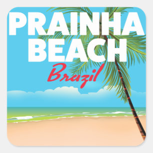 Prainha Beach Brasilien Fyrkantigt Klistermärke