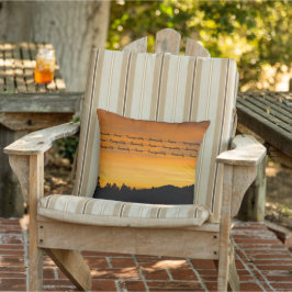 Prairie Backe vid solnedgångsfotografi Utomhuskudde