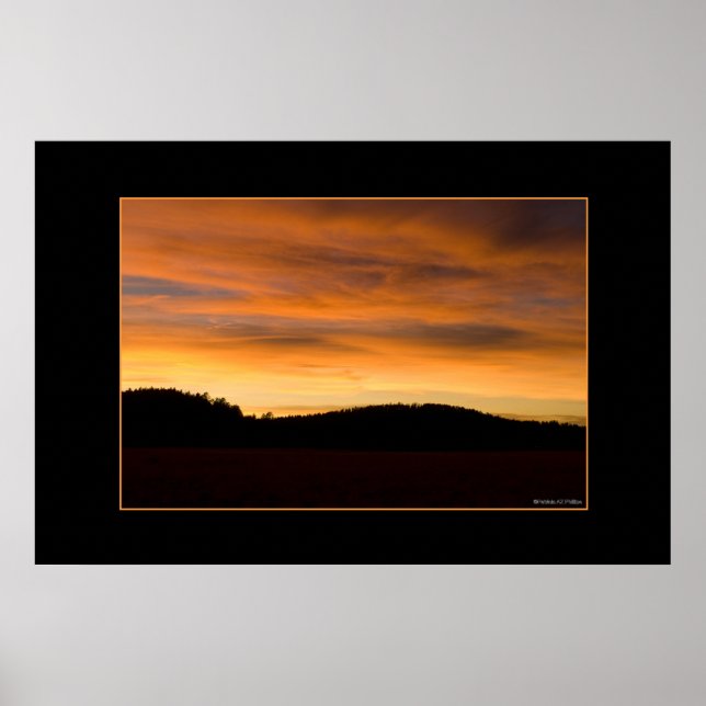 Prairie Backe vid Sunset Poster (Framsidan)