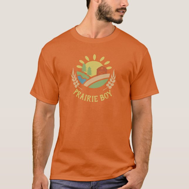 Prairie Boy in Saskatchewan, Alberta och Manitoba T Shirt (Framsida)