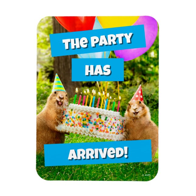 Prairie Dog Birthday Party Magnet (Vertikal)
