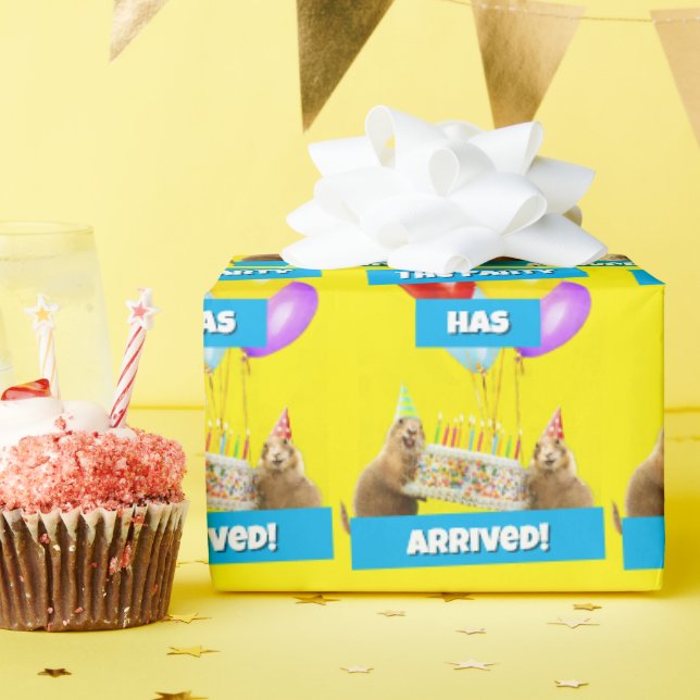 Prairie Dog Birthday Party Presentpapper (Födelsedagsfest)