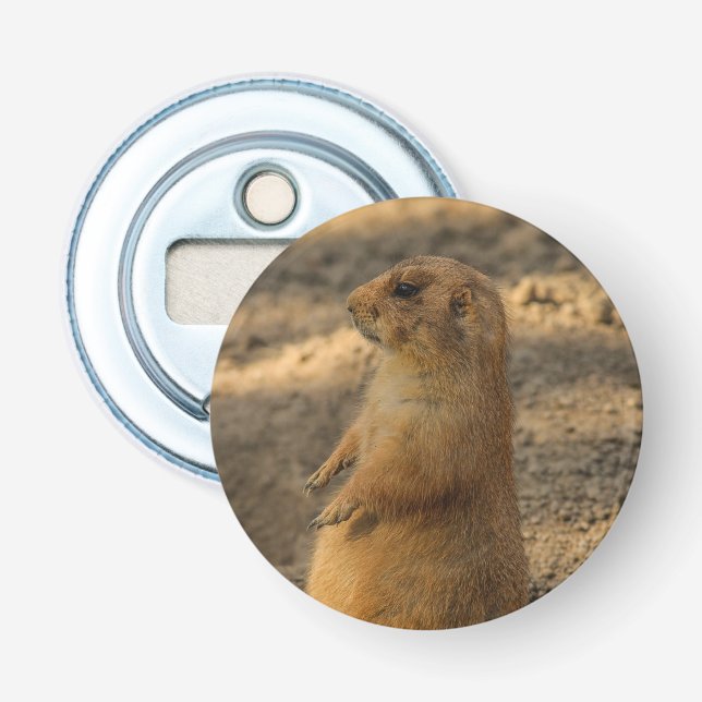 Prairie Dog Cute Photo Flasköppnare (Framsidan)