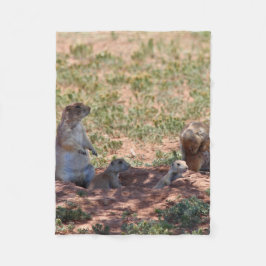 Prairie Dog Family Fleecefilt