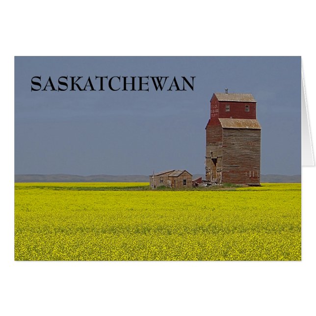 Prairie Elevator liggande Hälsningskort (Framsidan Horizontal)