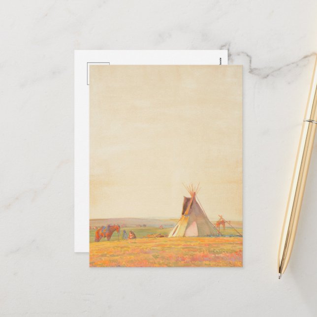 Prairie Evening av Maynard Dixon Helg Vykort (Fram/Back In Situ)