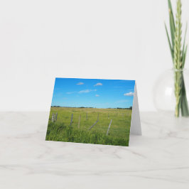 Prairie Fences and Blå himmel Foleting Card Kort