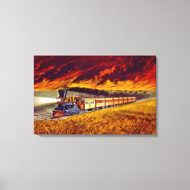 Prairie Fire 1872 Canvastryck (Framsida)