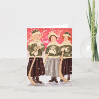 Prairie Girls in Winter 3 Helgkort