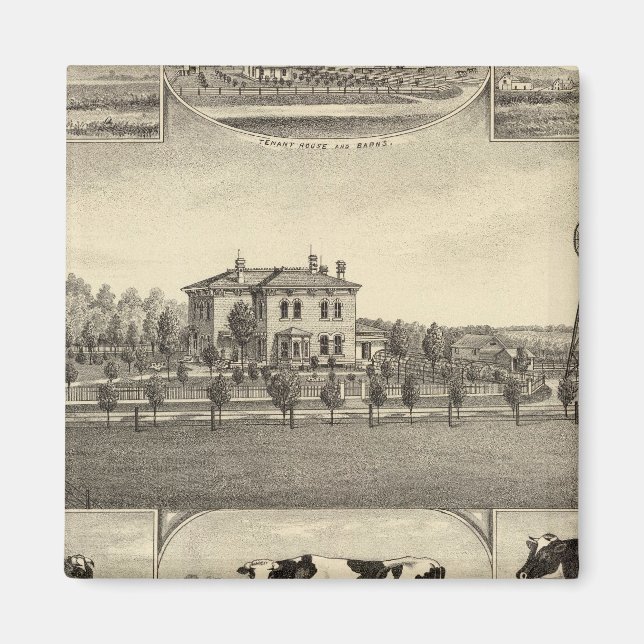 Prairie Gräsmatta Farm, Nebraska Magnet (Framsidan)