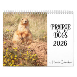 Prairie Hund 2026 12-månaderskalender Kalender