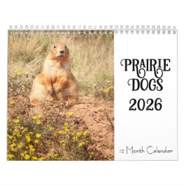 Prairie Hund 2026 12-månaderskalender Kalender