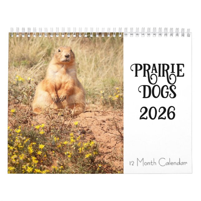 Prairie Hund 2026 12-månaderskalender Kalender (Omslag)