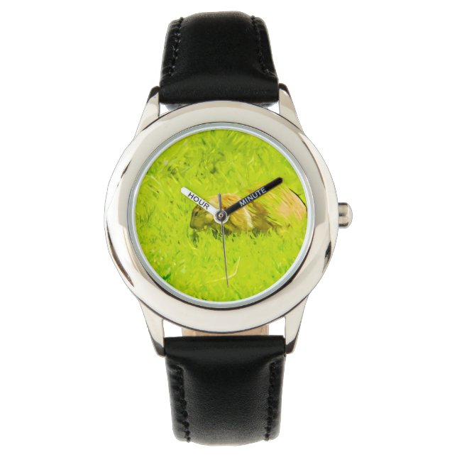 Prairie Hund Abstrakt Impressionism Armbandsur (Framsida)