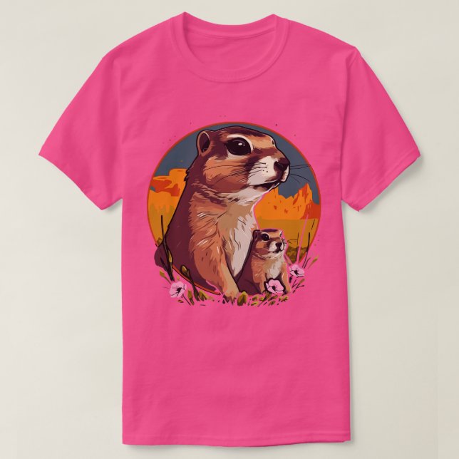 Prairie Hund Fars dag T Shirt (Design framsida)