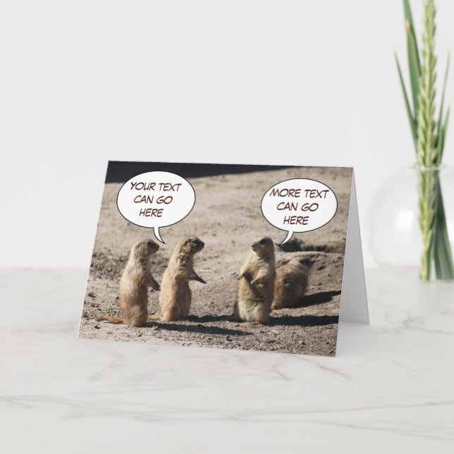 Prairie Hund Greeting Card Kort (Framsida)